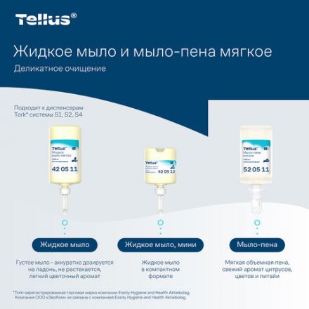 Картридж с жидким мылом одноразовый TORK (Система S1) Advanced, 1 л, мягкое, 420511 Картридж с жидким мылом одноразовый TORK (Система S1) Advanced, 1 л, мягкое, 420511