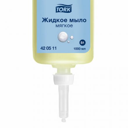 Картридж с жидким мылом одноразовый TORK (Система S1) Advanced, 1 л, мягкое, 420511 Картридж с жидким мылом одноразовый TORK (Система S1) Advanced, 1 л, мягкое, 420511