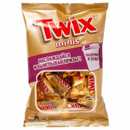 Батончики мини TWIX "Minis" печенье с карамелью в молочном шоколаде, 184 г, 2263 Батончики мини TWIX "Minis" печенье с карамелью в молочном шоколаде, 184 г, 2263