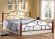 Кровать AT-808 дерево гевея/металл, 160*200 см (Queen bed), красный дуб/черный