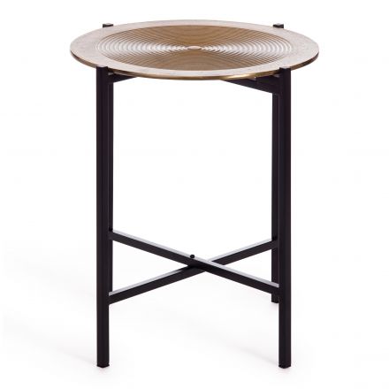 Столик кофейный Secret De Maison BLOOM ( mod. 11873-B ) алюминиевый сплав, 46*46*51 см, черный/античная медь Столик кофейный Secret De Maison BLOOM ( mod. 11873-B ) алюминиевый сплав, 46*46*51 см, черный/античная медь