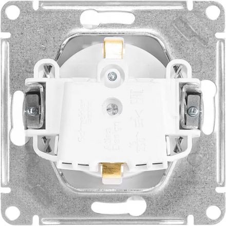 Розетка 1-м СП AtlasDesign 16А IP20 с заземл. механизм бел. SE ATN000143