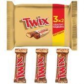 Шоколадный батончик Twix, 3штx55г/уп Шоколадный батончик Twix, 3штx55г/уп