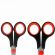 Ножницы BRAUBERG SOFT GRIP НАБОР 5 штук (140, 170, 190, 220, 240 мм), эргономичные черно-красные ручки, ВЫГОДНАЯ УПАКОВКА, 238410