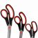 Ножницы BRAUBERG SOFT GRIP НАБОР 5 штук (140, 170, 190, 220, 240 мм), эргономичные черно-красные ручки, ВЫГОДНАЯ УПАКОВКА, 238410