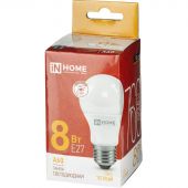 Лампа светодиодная LED-A60-VC 8Вт 230В Е27 3000К 760 Лм IN HOME