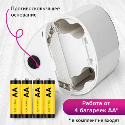 Точилка электрическая BRAUBERG DUAL (для 2 диаметров карандашей!), 4 батарейки АА, белая, 270580 Точилка электрическая BRAUBERG DUAL (для 2 диаметров карандашей!), 4 батарейки АА, белая, 270580
