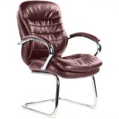 Конференц-кресло BN_Dp_EChair-515 VR рецикл. кожа коричн., хром