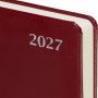 Ежедневник датированный 2027 Attache АГЕНДА А5 168л 138x213 под кожу бордов