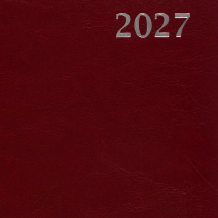 Ежедневник датированный 2027 Attache АГЕНДА А5 168л 138x213 под кожу бордов