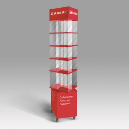 Стойка поворотная, мобильная для ежедневников, блокнотов, тетрадей, BRAUBERG, 211х40х40 см, ЛДСП, 504951 Стойка поворотная, мобильная для ежедневников, блокнотов, тетрадей, BRAUBERG, 211х40х40 см, ЛДСП, 504951