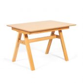 Стол Tetchair раскладной Ricco (Рикко), основание бук, Стол Tetchairешница мдф, 80x120+40*75см, Натуральный