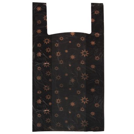 Пакеты "майка", КОМПЛЕКТ 100 шт., 31+18х59 см, ПНД, "Звезды", 18 мкм Пакеты "майка", КОМПЛЕКТ 100 шт., 31+18х59 см, ПНД, "Звезды", 18 мкм