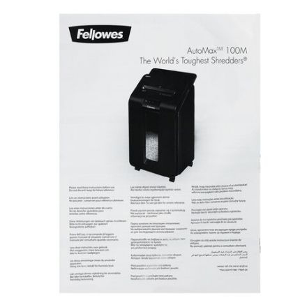 Уничтожитель (шредер) FELLOWES AUTOMAX 100M, 4 уровень секретности, фрагменты 4х10 мм, 100 листов, корзина 23 литра, FS-462, FS-46292 Уничтожитель (шредер) FELLOWES AUTOMAX 100M, 4 уровень секретности, фрагменты 4х10 мм, 100 листов, корзина 23 литра, FS-462, FS-46292