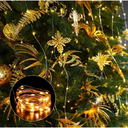 Гирлянда светодиодная новогодняя Роса 200 LED ламп, длина2000cм,  арт.91911