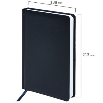 Ежедневник недатированный А5 (138х213 мм) BRAUBERG "Select", балакрон, 160 л., темно-синий, 123430 Ежедневник недатированный А5 (138х213 мм) BRAUBERG "Select", балакрон, 160 л., темно-синий, 123430
