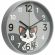 Часы настенные Котик d195мм, круг, корпус серый 2019-009