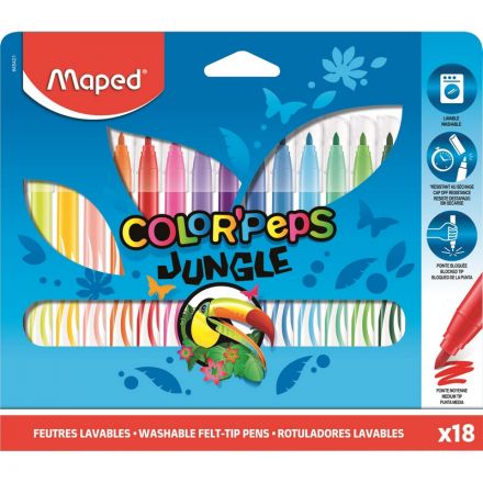 Фломастеры Maped Jungle 18 цветов