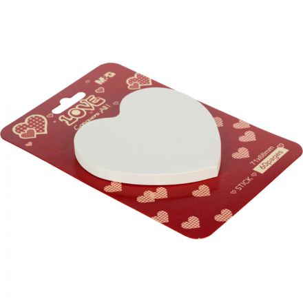 Стикеры фигурные с клеевым краем M&G Heart 71х68 мм, 60 л, цвет в ассорт