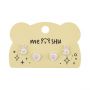 Серьги MESHU "Cuteness", бижутерия, 2 пары, европодвес Серьги MESHU "Cuteness", бижутерия, 2 пары, европодвес
