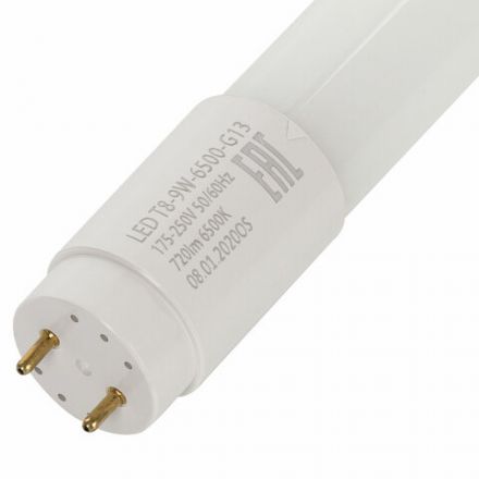 Лампа-трубка светодиодная SONNEN, 9 Вт, 30000 ч, 60 см, холодный белый (аналог 18 Вт люминесцентной лампы), LED T8-9W-6500-G13, 453716 Лампа-трубка светодиодная SONNEN, 9 Вт, 30000 ч, 60 см, холодный белый (аналог 18 Вт люминесцентной лампы), LED T8-9W-6500-G13, 453716