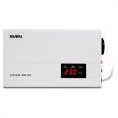 Стабилизатор SVEN SLIM-500 LCD, 400Вт, 140-260В, 1 евророзетка, настенное крепление,, SV-012809