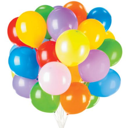 Шары воздушные 25 см, 100 штук, "ЯРКИЕ ЦВЕТА", ассорти, BRAUBERG KIDS, 591873