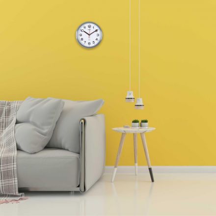 Часы настенные, круглые, цвет корпуса серый PL200909 Часы настенные, круглые, цвет корпуса серый PL200909