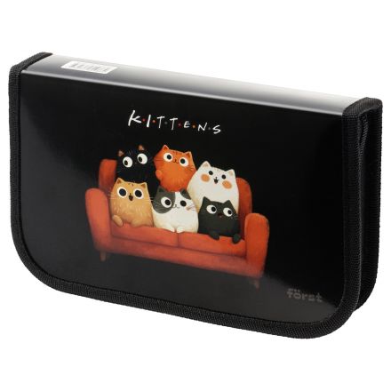 Пенал 1 отделение, 200*130 Först "Feline friends" (Кошачьи друзья), две откидные секции, ламинированный картон Пенал 1 отделение, 200*130 Först "Feline friends" (Кошачьи друзья), две откидные секции, ламинированный картон
