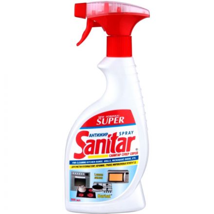Средство для чистки плит SUPER САНИТАР spray универсальный лимон 500гр