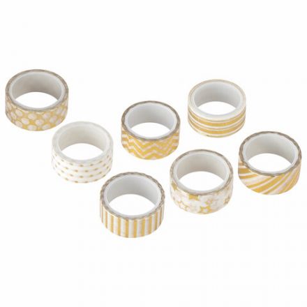 Клейкие WASHI-ленты для декора с фольгой ЗОЛОТИСТЫЕ, 15 мм х 3 м, 7 шт., рисовая бумага, ОСТРОВ СОКРОВИЩ, 661712 Клейкие WASHI-ленты для декора с фольгой ЗОЛОТИСТЫЕ, 15 мм х 3 м, 7 шт., рисовая бумага, ОСТРОВ СОКРОВИЩ, 661712