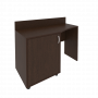 Light Стол (узкий) с тумбой и бортиком С-СТУ-120 (L) Венге 1200*550/400*750