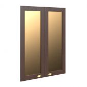 Двери стеклянные рамочные RGFD 42-2 Венге Магия/Бронза 880х26х1132 RAUT