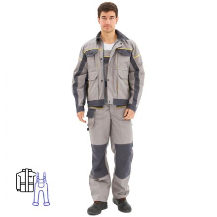 Костюм рабочий летний муж. л31-КПК св.сер./сер (р.44-46) 170-176