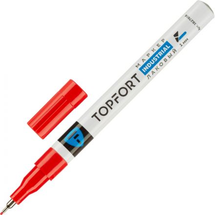 Маркер лаковый TOPFORT Industrial 1 мм красный Маркер лаковый TOPFORT Industrial 1 мм красный