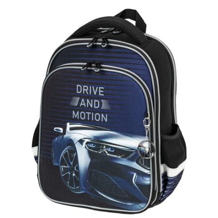 Ранец BRAUBERG QUADRO, 3 отделения, с брелоком, "Sport car", LED-ЛАМПОЧКИ, 37х28х18 см, 271359 Ранец BRAUBERG QUADRO, 3 отделения, с брелоком, "Sport car", LED-ЛАМПОЧКИ, 37х28х18 см, 271359