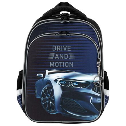 Ранец BRAUBERG QUADRO, 3 отделения, с брелоком, "Sport car", LED-ЛАМПОЧКИ, 37х28х18 см, 271359 Ранец BRAUBERG QUADRO, 3 отделения, с брелоком, "Sport car", LED-ЛАМПОЧКИ, 37х28х18 см, 271359
