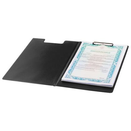 Папка-планшет STAFF, А4 (318х228 мм), с прижимом и крышкой, картон/ПВХ, ЧЕРНАЯ, 229557 Папка-планшет STAFF, А4 (318х228 мм), с прижимом и крышкой, картон/ПВХ, ЧЕРНАЯ, 229557