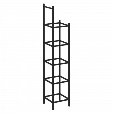 Loft Угловой проходной переходной модуль VR.L-SL.UPK-5.4.3 Чёрный металл 446*446*2280