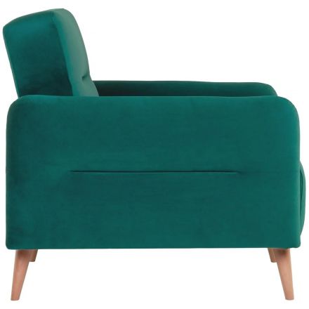 Кресло _ХД Finsoffa HYGGE Relax 1, раскл. тк. велюр Formula 668 зеленый