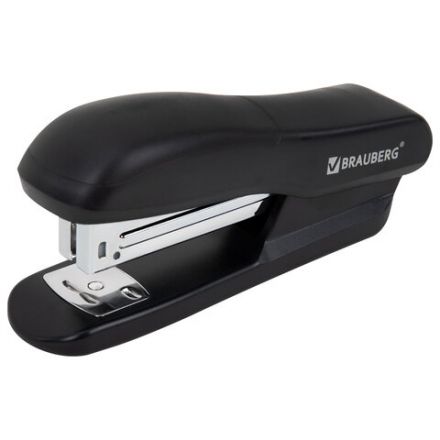 Степлер №24/6, 26/6 BRAUBERG "SX-39", до 25 листов, черный, 228590