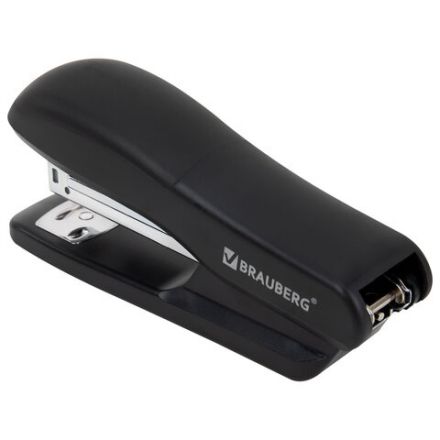 Степлер №24/6, 26/6 BRAUBERG "SX-39", до 25 листов, черный, 228590