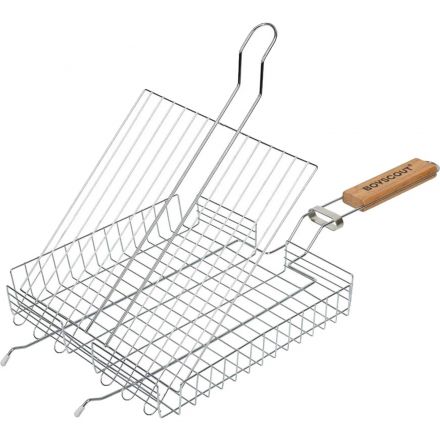 Решетка-гриль BOYSCOUT облегченная универсальная глубокая, 25x25x4cм, 61641