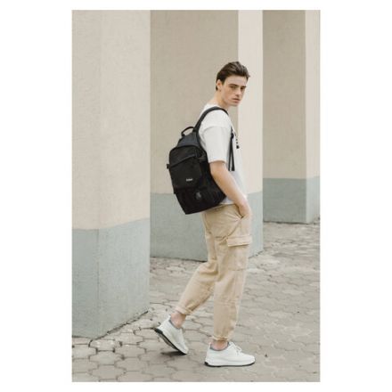 Рюкзак HEIKKI FUSION (ХЕЙКИ) универсальный, отделение для ноутбука, карман-антивор, черный, 43х30х14 см, 272577 Рюкзак HEIKKI FUSION (ХЕЙКИ) универсальный, отделение для ноутбука, карман-антивор, черный, 43х30х14 см, 272577