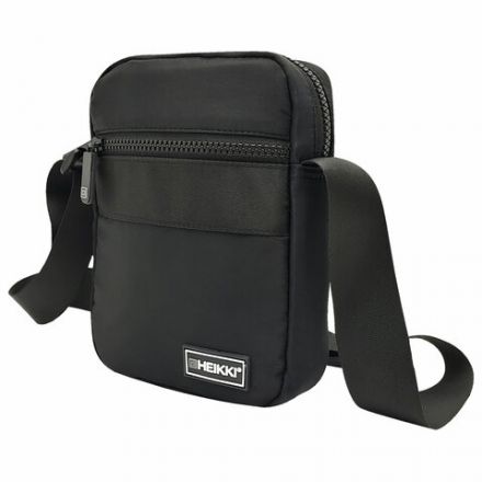 Сумка на плечо HEIKKI COMPACT (ХЕЙКИ) с карманом, черная, 20х16х5 см, 272632 Сумка на плечо HEIKKI COMPACT (ХЕЙКИ) с карманом, черная, 20х16х5 см, 272632