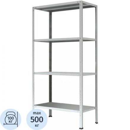 Стеллаж металлический P_МС-1844 с 4-мя полками 1000х400х1800