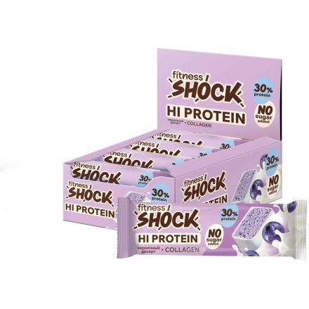 Батончик FitnessSHOCK Черничный десерт глазированный 40гx12шт/уп Батончик FitnessSHOCK Черничный десерт глазированный 40гx12шт/уп