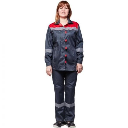 Костюм рабочий летний жен. л20-КБР сер/красн (р.56-58) 170-176 (Арсенал-СП) Костюм рабочий летний жен. л20-КБР сер/красн (р.56-58) 170-176 (Арсенал-СП)