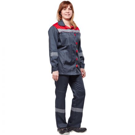 Костюм рабочий летний жен. л20-КБР сер/красн (р.56-58) 170-176 (Арсенал-СП) Костюм рабочий летний жен. л20-КБР сер/красн (р.56-58) 170-176 (Арсенал-СП)