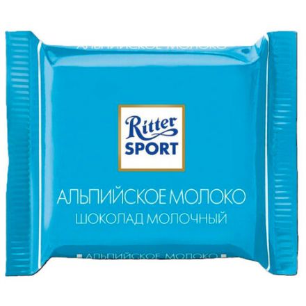 Шоколад порционный 1 плитка RITTER SPORT, ассорти, 16,67 г, "Яркая коллекция"